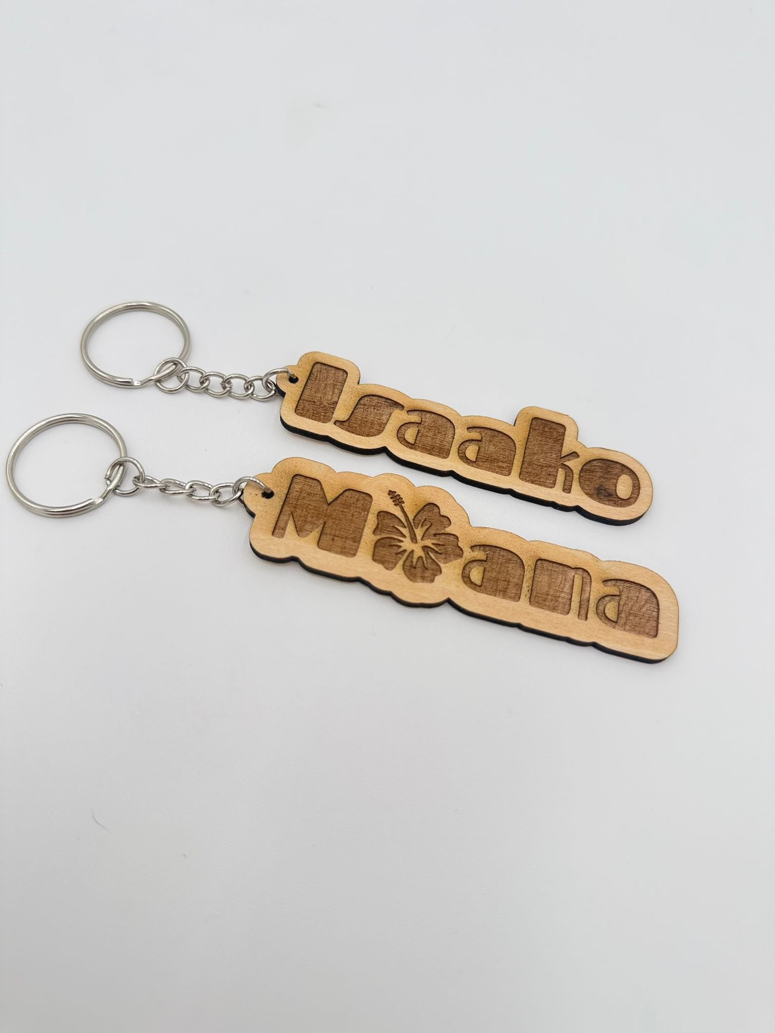Custom Wooden Keychain – Laser Engraved with Logo and QR Code